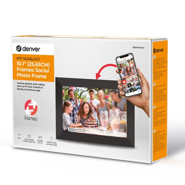 Digitālais rāmis 10.1'' 16GB microSD WiFi Frameo PFF-1024B - melns