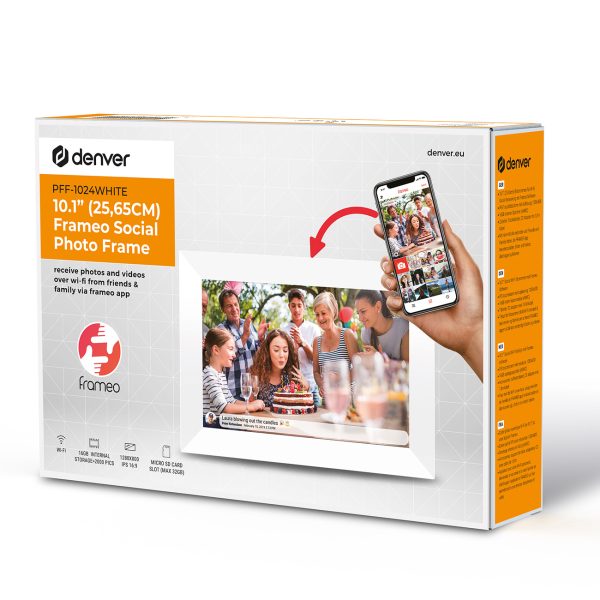 Digitālais rāmis 10.1'' 16GB microSD WiFi skaļrunis MP4 Frameo PFF-1024W - balts