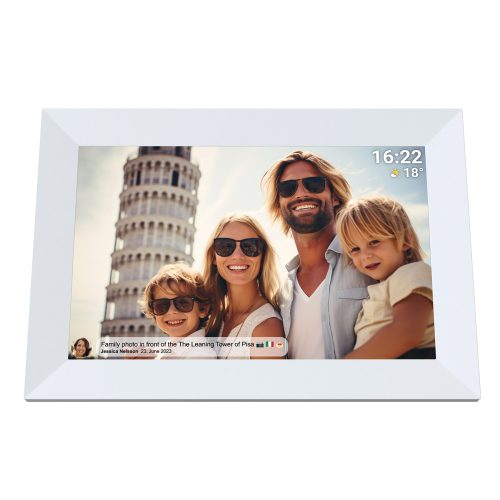 Digitālais rāmis 10.1'' 16GB microSD WiFi skaļrunis MP4 Frameo PFF-1064W - balts