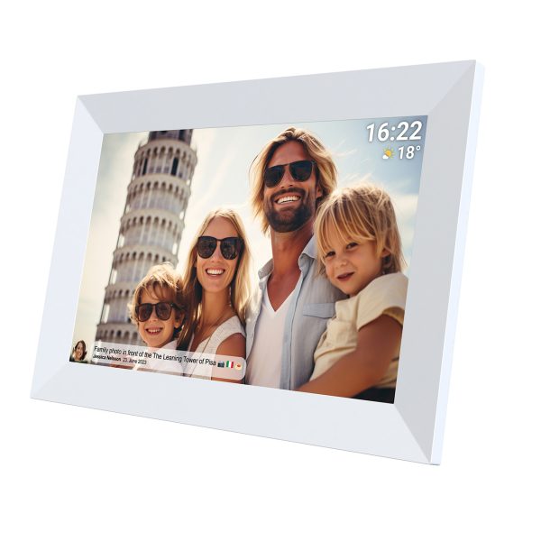 Digitālais rāmis 10.1'' 16GB microSD WiFi skaļrunis MP4 Frameo PFF-1064W - balts
