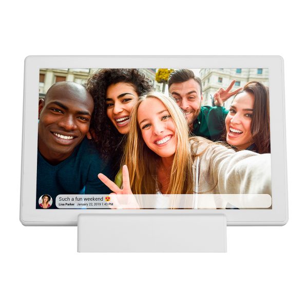 Digitālais rāmis 10.1'' 16GB microSD WiFi skaļrunis MP4 Frameo PFF-1070W - balts