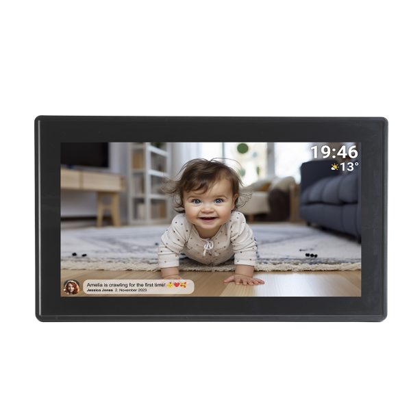 Digitālais rāmis 15,6 collu 8 GB microSD WiFi skaļrunis MP4 AVI Frameo PFF-1514B - melns