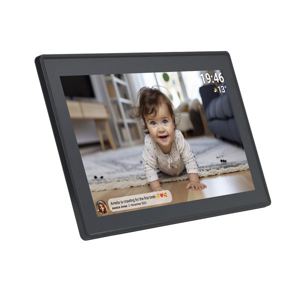 Digitālais rāmis 15,6 collu 8 GB microSD WiFi skaļrunis MP4 AVI Frameo PFF-1514B - melns