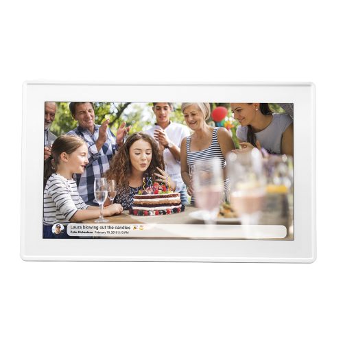 Digitālais rāmis 15,6 collu 16 GB microSD WiFi skaļrunis MPEG4 Frameo PFF-1515W - balts