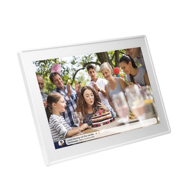 Digitālais rāmis 15,6 collu 16 GB microSD WiFi skaļrunis MPEG4 Frameo PFF-1515W - balts