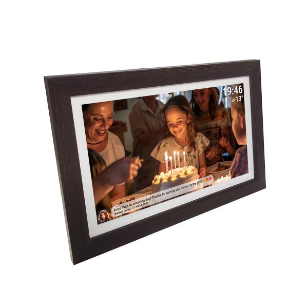 Digitālais rāmis 15.6'' 16GB microSD WiFi skaļrunis MPEG4 Frameo PFF-1543DW - brūns