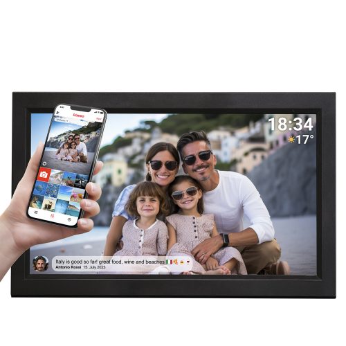 Digitālais rāmis 15.6'' 16GB microSD WiFi Frameo PFF-1503B - melns