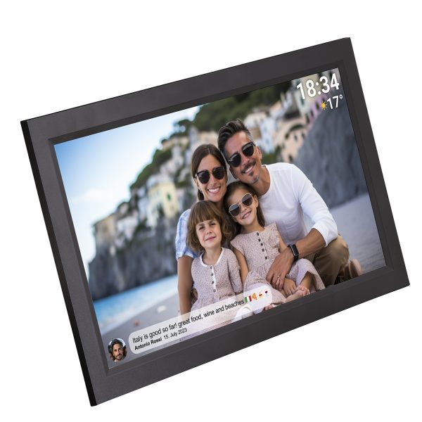 Digitālais rāmis 15.6'' 16GB microSD WiFi Frameo PFF-1503B - melns