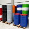 Tērauda metāla muca TH 216,5L ar rievām, 3/4 un 2 korķiem vākā - KRĀSU SAJAUKUMS