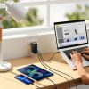 GaN5 Pro 2xUSB-C+USB-A 140W ES ātrās uzlādes ierīce - melna