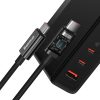GaN5 Pro 2xUSB-C+USB-A 140W ES ātrās uzlādes ierīce - melna