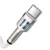 USB-C kabelis - USB-C sērija Metal Data PD QC SCP 100W 5A 1m - balts