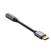 Austiņu adapteris USB-C - mini ligzda 3,5 mm DAC 24 biti 48 kHz - pelēks