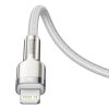 Kabelis iPhone USB-C - Lightning sērijas Metal Data 20W PD 2m - balts