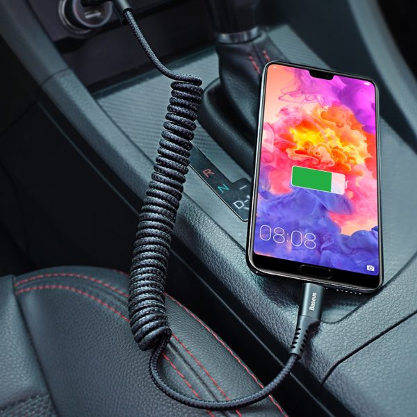 1027342-8-kabel-przewod-spiralny-fish-eye-usb-a-usb-c-2a-1-baseus-hurtownia-dropshipping.jpg Fish Eye USB-A - USB-C 2A 1m spirālveida kabelis - melns