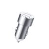 Automašīnas sadalītājs 2x cigarešu šķiltavas ligzda 80W 2x USB-A 3.1A - sudrabs
