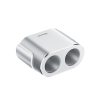 Automašīnas sadalītājs 2x cigarešu šķiltavas ligzda 80W 2x USB-A 3.1A - sudrabs