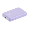 Magnētiskā induktīvā pārnēsājamā uzlādes ierīce 10000mAh 20W + USB-C kabelis - violeta