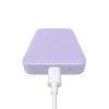 Magnētiskā induktīvā pārnēsājamā uzlādes ierīce 10000mAh 20W + USB-C kabelis - violeta