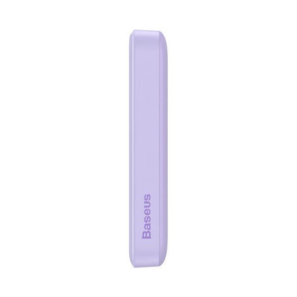 Magnētiskā induktīvā pārnēsājamā uzlādes ierīce 10000mAh 20W + USB-C kabelis - violeta