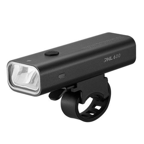 Priekšējais velosipēda lukturis ar lukturīša funkciju, balts, 600lm, IPX6, USB-C, melns