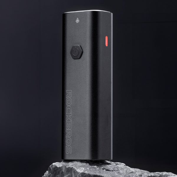 Priekšējais velosipēda lukturis ar lukturīša funkciju, balts, 600lm, IPX6, USB-C, melns