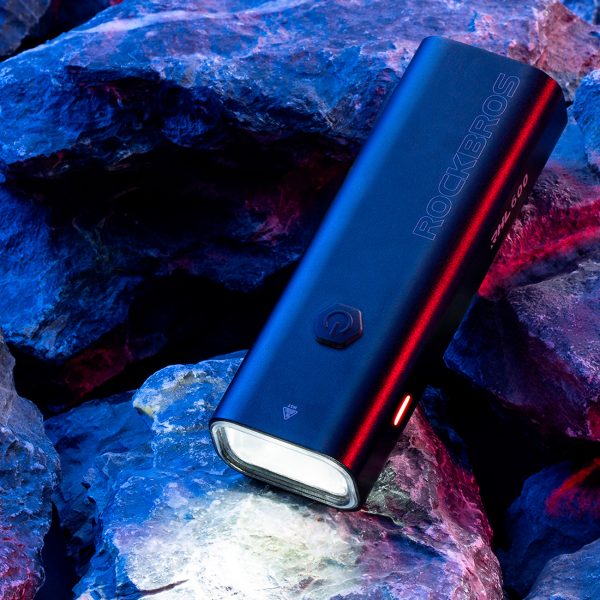 Priekšējais velosipēda lukturis ar lukturīša funkciju, balts, 600lm, IPX6, USB-C, melns