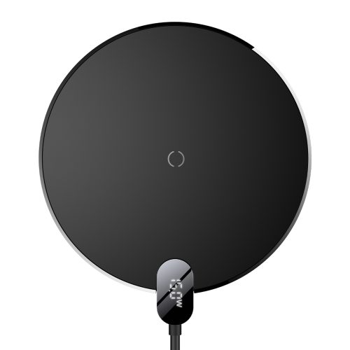 Digitālais LED displejs Gen 2 15W USB-C induktīvais lādētājs - melns
