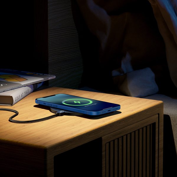 Digitālais LED displejs Gen 2 15W USB-C induktīvais lādētājs - melns