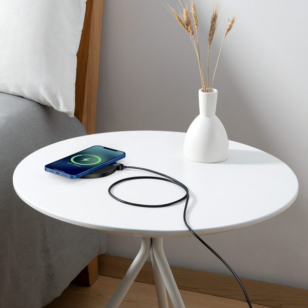 Digitālais LED displejs Gen 2 15W USB-C induktīvais lādētājs - melns