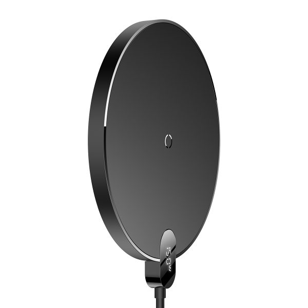 Digitālais LED displejs Gen 2 15W USB-C induktīvais lādētājs - melns