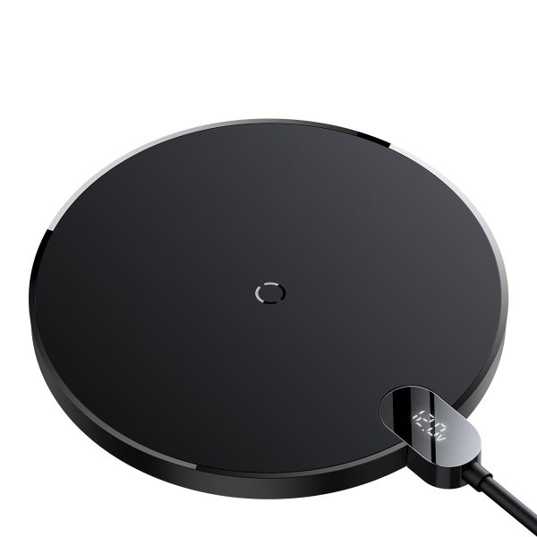 Digitālais LED displejs Gen 2 15W USB-C induktīvais lādētājs - melns