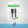 Adapteris micro USB (vīriešu) - USB-A (sieviešu) OTG plakans 0.15m - melns