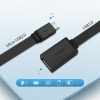 Adapteris micro USB (vīriešu) - USB-A (sieviešu) OTG plakans 0.15m - melns