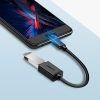 Adapteris micro USB (vīriešu) - USB-A (sieviešu) OTG plakans 0.15m - melns