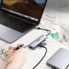 5in1 centrmezgla adapteris USB-A 3.0 - RJ45 / 3x USB-A 3.0 / micro USB - pelēks