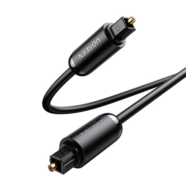 Toslink SPDIF optiskais audio kabelis 1 m - melns