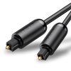 Toslink SPDIF optiskais audio kabelis 1 m - melns