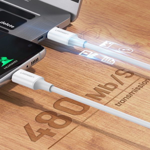 Kabelis USB-C - USB-C PD QC AFC 2m - balts