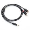 Audio kabelis 3,5 mm miniligzda (vīriešu) - 2RCA (vīriešu) 3 m - pelēks