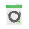 Audio kabelis 3,5 mm miniligzda (vīriešu) - 2RCA (vīriešu) 3 m - pelēks
