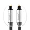 Toslink SPDIF 2m optiskais audio kabelis - pelēks