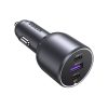 Automašīnas lādētājs 130W 2x USB-C 1x USB-A - pelēks