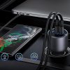 Automašīnas lādētājs 130W 2x USB-C 1x USB-A - pelēks