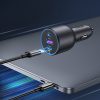 Automašīnas lādētājs 130W 2x USB-C 1x USB-A - pelēks
