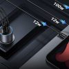 Automašīnas lādētājs 130W 2x USB-C 1x USB-A - pelēks