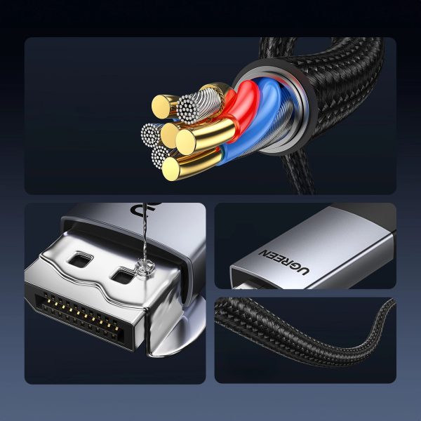 Kabelis DisplayPort - HDMI 4K 60Hz 3m - pelēks