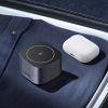 3in1 MagSafe Qi induktīvais lādētājs tālruņa austiņām ar USB-C portu - melns