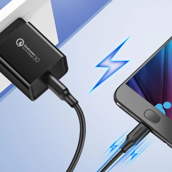 Kabelis micro USB - USB-A 0,5 m - melns