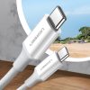 Kabelis USB-C - USB-C PD QC AFC 1m - balts